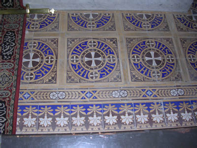 All Saints Church, encaustic tiles