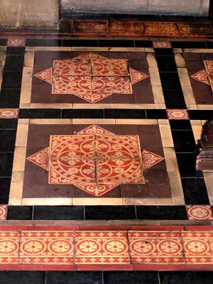 The Priory Church of the Holy Trinity, Minton encaustic tiles